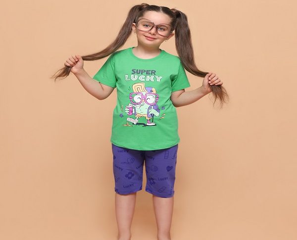 تیشرت شلوارک دخترانه جانا کد 3155