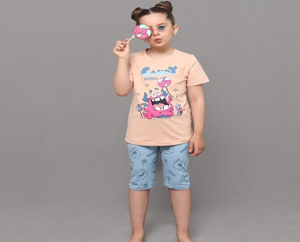 تیشرت شلوارک دخترانه جانا کد 3156