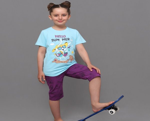 تیشرت شلوارک دخترانه جانا کد 3157