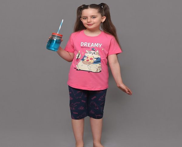 تیشرت شلوارک دخترانه جانا کد 3158