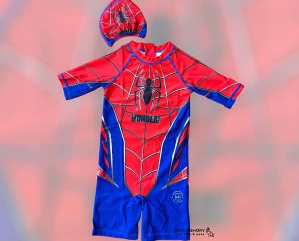 مایو سرهمی پسرانه طرح اسپایدرمن