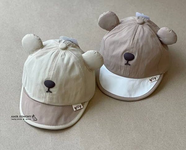 کلاه نوزادی لبه متحرک طرح خرس