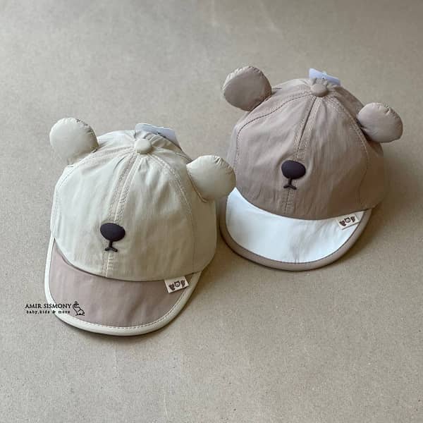 کلاه نوزادی لبه متحرک طرح خرس