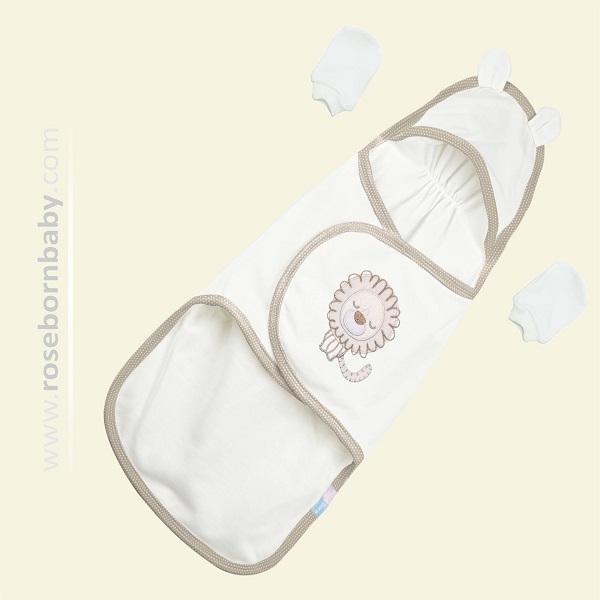 قنداق چسبی سفید رزبرن طرح lion cubs