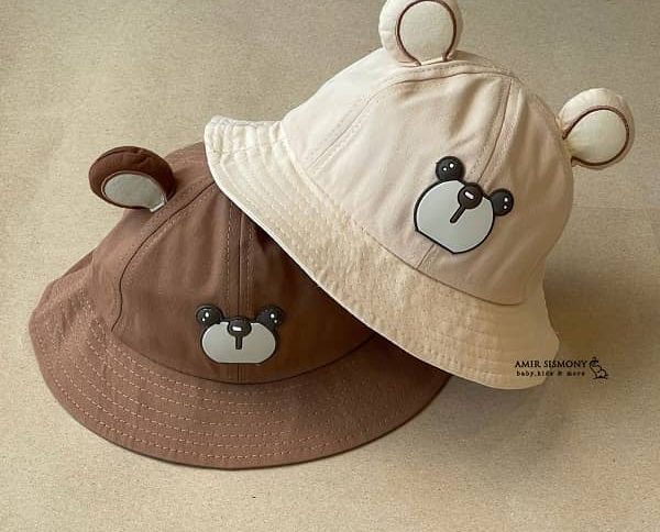 کلاه باکت نوزادی طرح خرسی