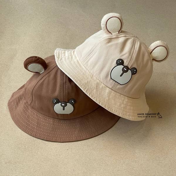 کلاه باکت نوزادی طرح خرسی