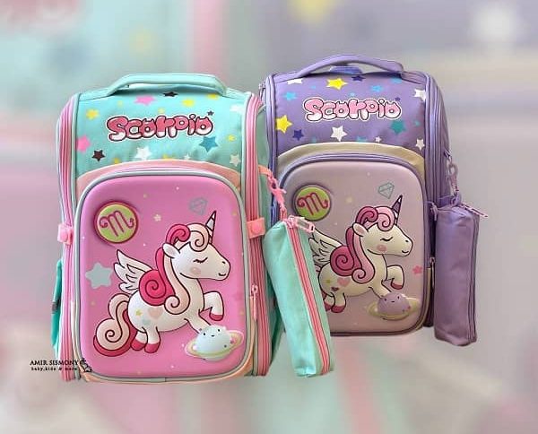 کوله پشتی صندوقی بچگانه طرح یونیکورن
