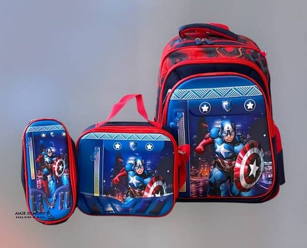 کیف مدرسه سه تیکه پسرانه طرح اونجرز