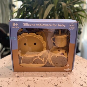 ظرف غذا سیلیکونی 9 تکه طرح شیر