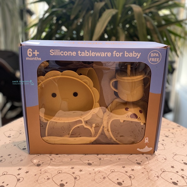 ظرف غذا سیلیکونی 9 تکه طرح شیر