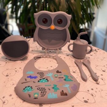 ظرف غذا سیلیکونی 6 تکه طرح جغد