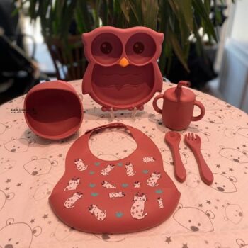 ظرف غذا سیلیکونی 6 تکه طرح جغد