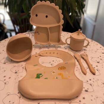 ظرف غذا سیلیکونی 6 تکه طرح دایناسور