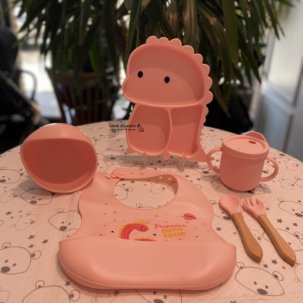 ظرف غذا سیلیکونی 6 تکه طرح دایناسور