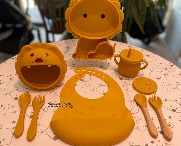 ظرف غذا سیلیکونی 9 تکه طرح شیر