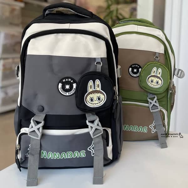 کوله پشتی مدرسه برزنتی طرح لبوبو