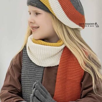 ست کلاه شال و دستکش رنگی ENDLESS