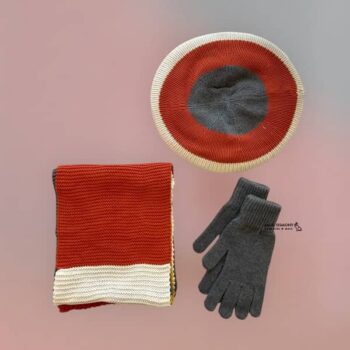 ست کلاه شال و دستکش رنگی ENDLESS