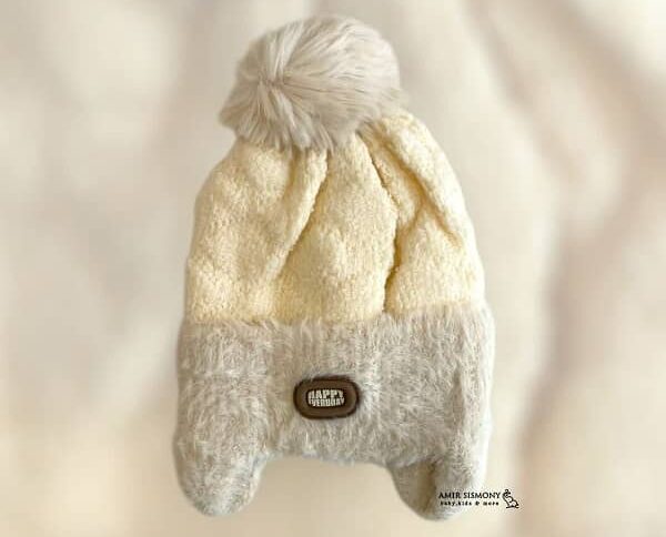 کلاه زمستانه روگوشی پوم دار