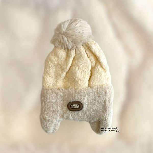 کلاه زمستانه روگوشی پوم دار