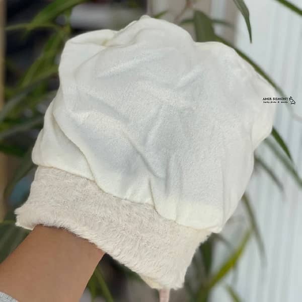 کلاه زمستانه نوزادی بند دار طرح خرس