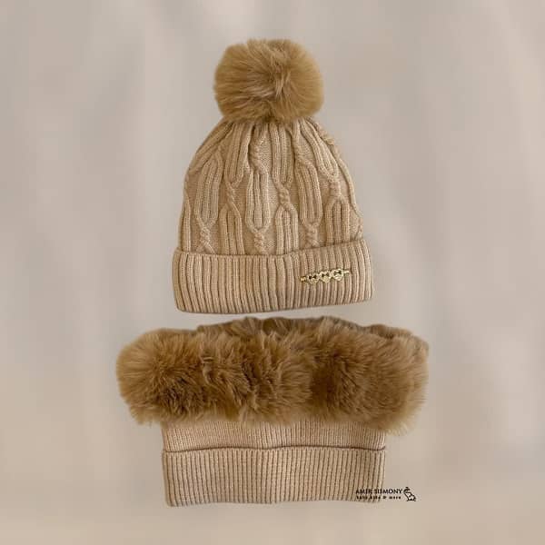 کلاه و شالگردن رینگی خزدار