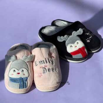 دمپایی حوله ای روفرشی طرح گوزن