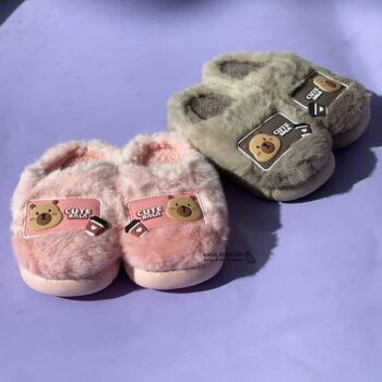 دمپایی پولیشی روفرشی طرح خرس کیوت