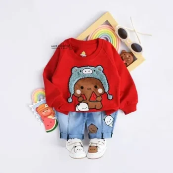 ست سه تیکه یلدایی بچگانه NILU BABY