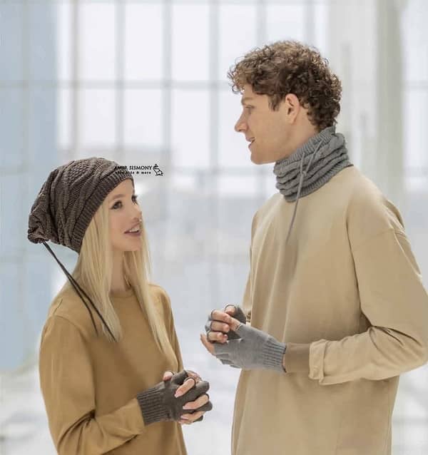 ست کلاه اسکارف و دستکش نیم انگشتی ENDLESS