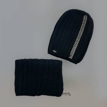 ست کلاه نگین دار و شال رینگی بافت ENDLESS