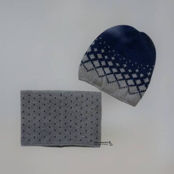 ست کلاه و شال رینگی طرح دار ENDLESS