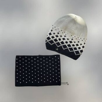 ست کلاه و شال رینگی طرح دار ENDLESS