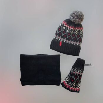 ست کلاه و شال رینگی و ساق دست بافت ENDLESS