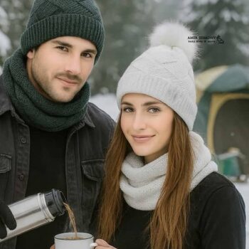 ست کلاه و شالگردن پوم دار ENDLESS