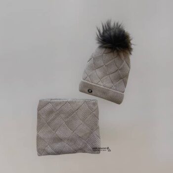 ست کلاه و شالگردن پوم دار ENDLESS