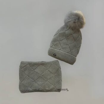 ست کلاه و شالگردن پوم دار ENDLESS