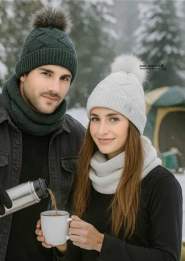 ست کلاه و شالگردن پوم دار ENDLESS