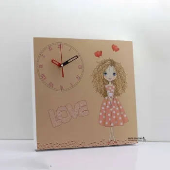 ساعت دیواری کودک طرح دختر فرفری KIMKIM