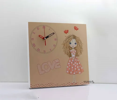 ساعت دیواری کودک طرح دختر فرفری KIMKIM