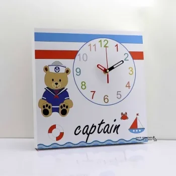 ساعت دیواری کودک طرح کاپیتان KIMKIM