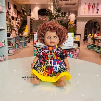 عروسک سیاه 20 اینچ مو فرفری