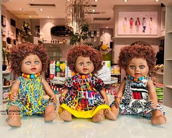 عروسک سیاه 20 اینچ مو فرفری