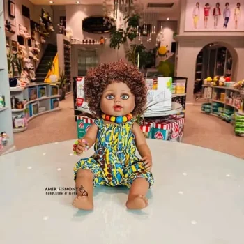 عروسک سیاه 20 اینچ مو فرفری