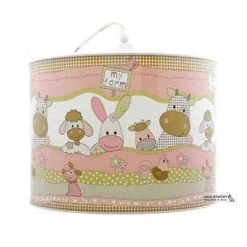 لوستر آباژور و ساعت طرح پیتر صورتی KIMKIM