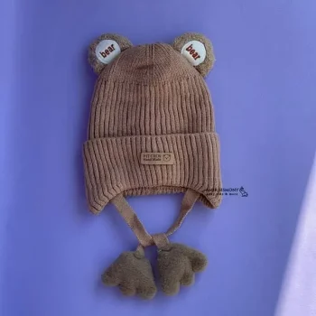 کلاه بافت بچگانه گوشدار تدی