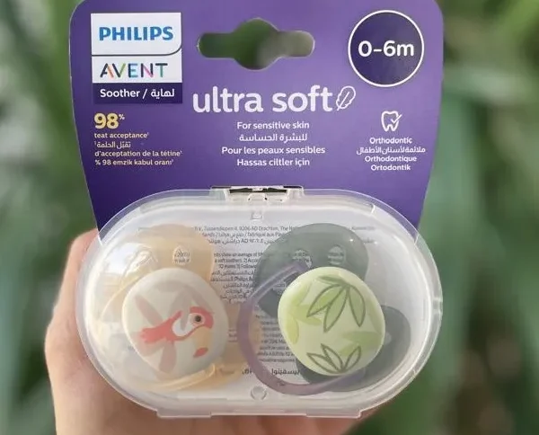 پستانک اونت اولترا سافت طرح گل و ماه