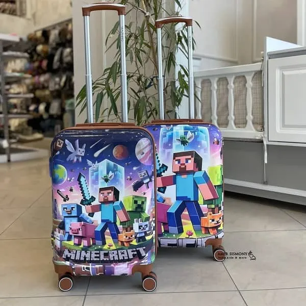 چمدان مسافرتی بچگانه طرح ماینکرافت
