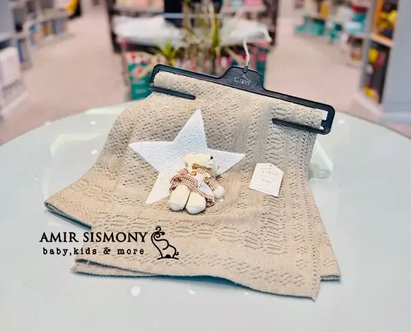 پتو بافت طرح ستاره و خرس TAFFY