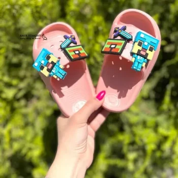 دمپایی بچگانه طرح ماینکرفت